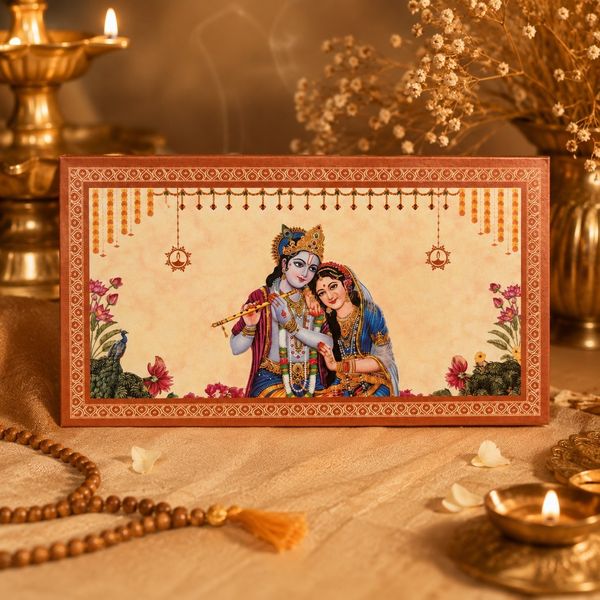 Radha Krishan Ji  3gm  999 silver coin gifting Box with 3 coin set 